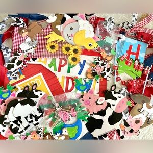Farm Birthday Party Decoration Lot